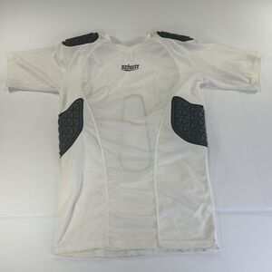 Men’s Size XL Schutt Padded Football Compression Shirt White Gray NEW